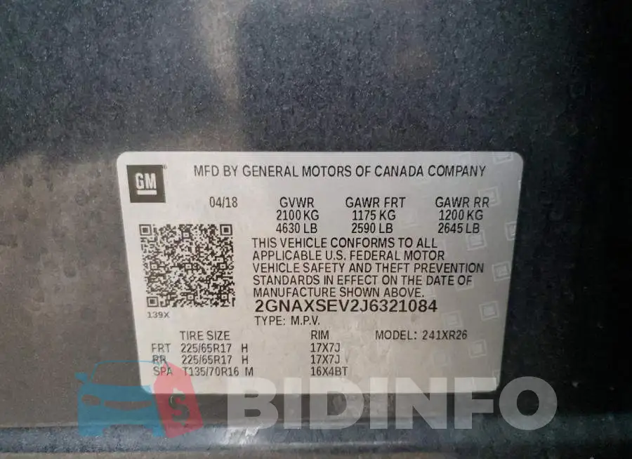 2GNAXSEV2J6321084 Photo# 12