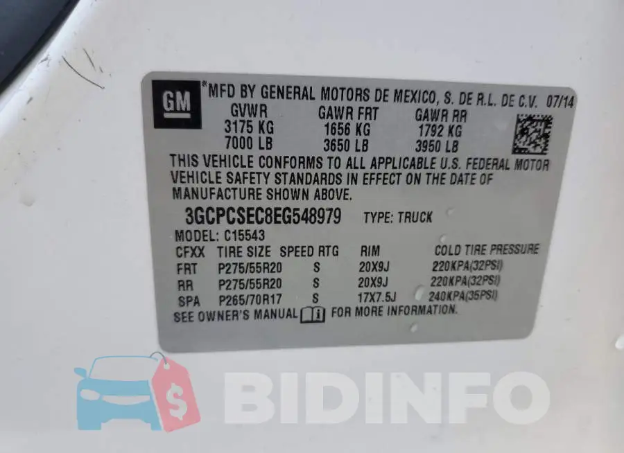 3GCPCSEC8EG548979 Photo# 12