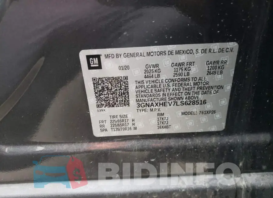 3GNAXHEV7LS628516 Photo# 13