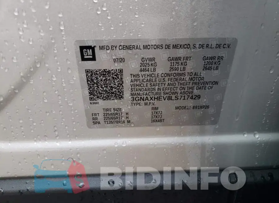 3GNAXHEV8LS717429 Photo# 13