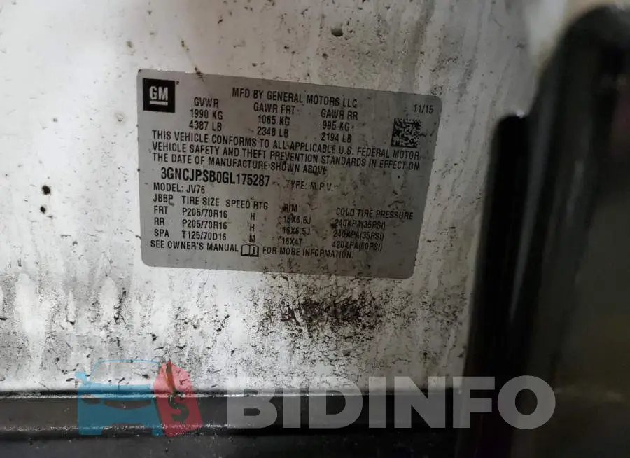 3GNCJPSB0GL175287 Photo# 12