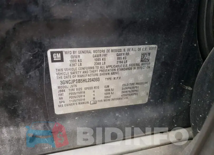 3GNCJPSB5HL284393 Photo# 10