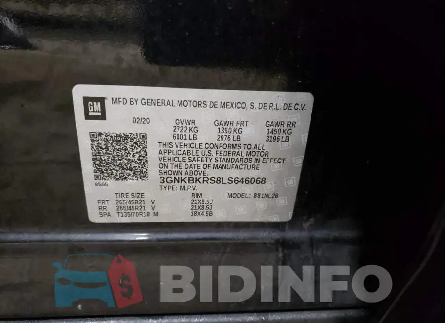3GNKBKRS8LS646068 Photo# 13
