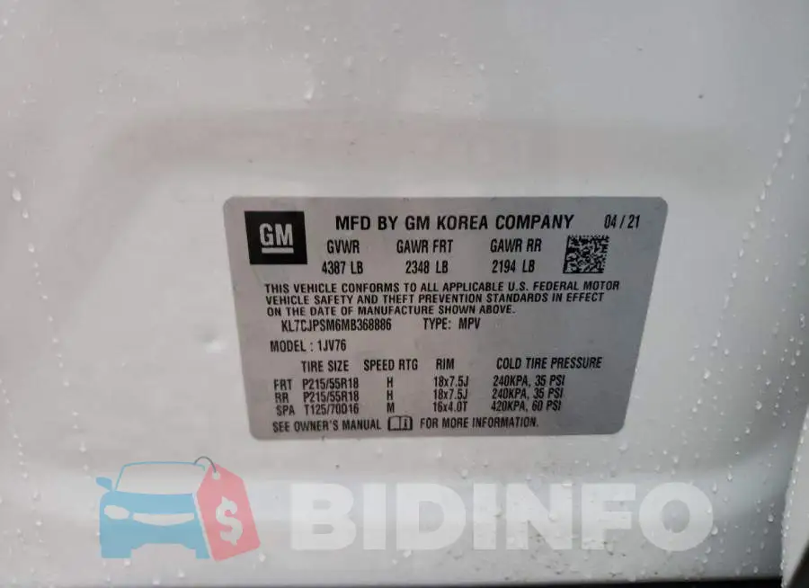 KL7CJPSM6MB368886 Photo# 12