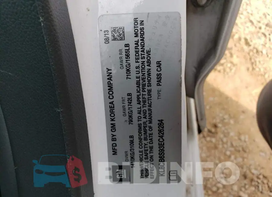 KL8CB6S93EC426284 Photo# 12