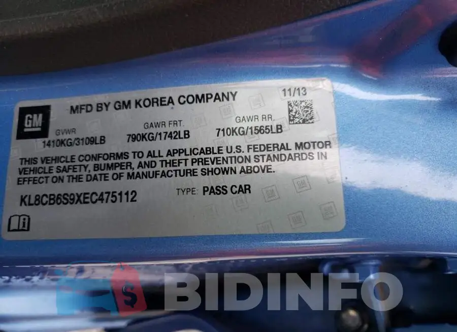 KL8CB6S9XEC475112 Photo# 13