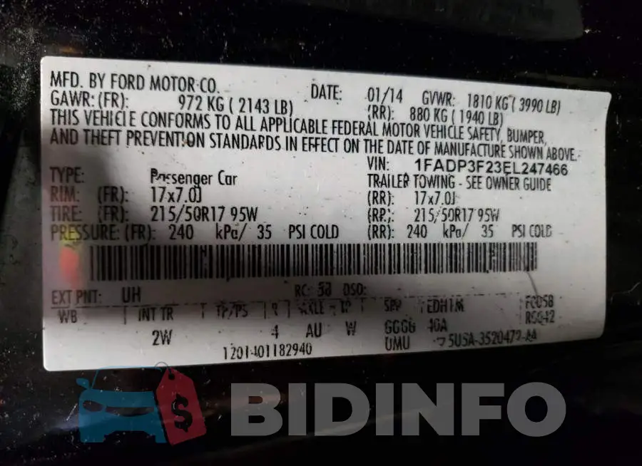 1FADP3F23EL247466 Photo# 12