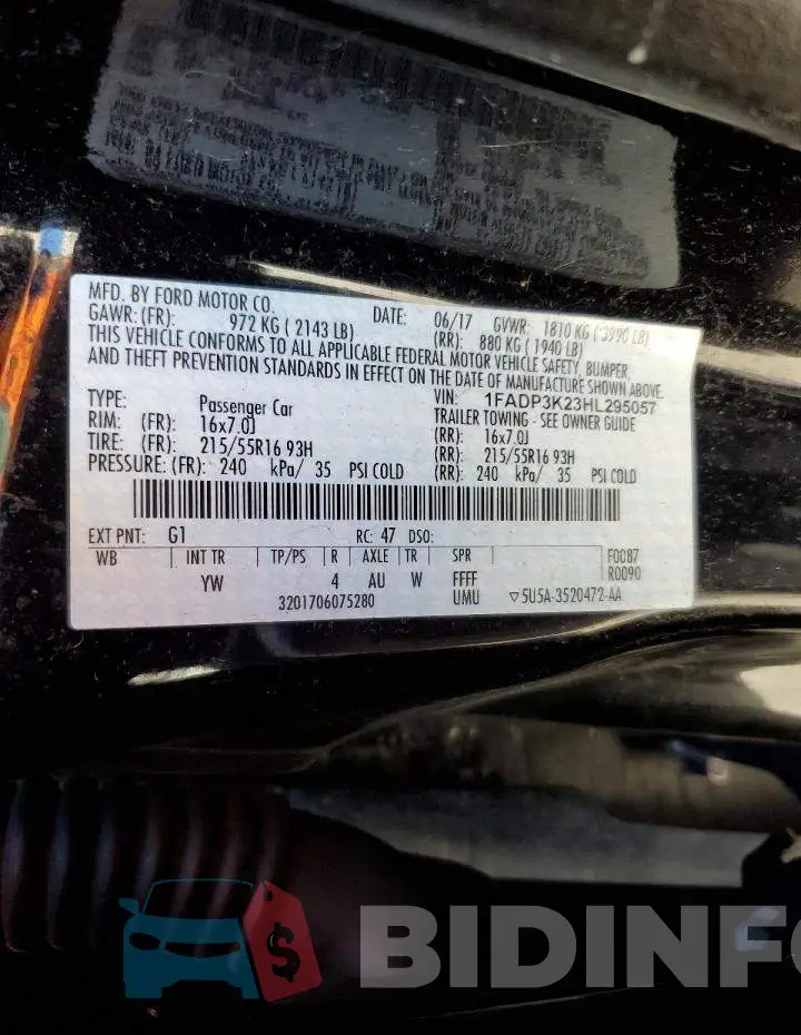 1FADP3K23HL295057 Photo# 12