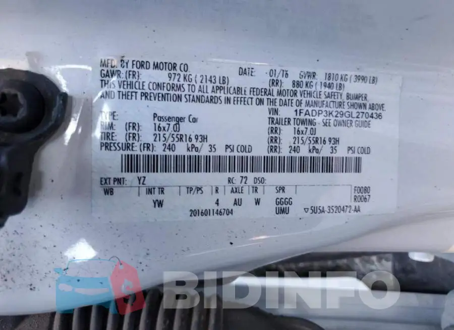 1FADP3K29GL270436 Photo# 13
