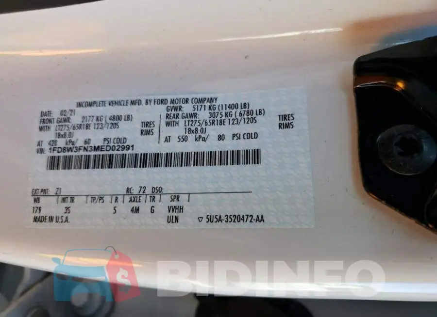 1FD8W3FN3MED02991 Photo# 12