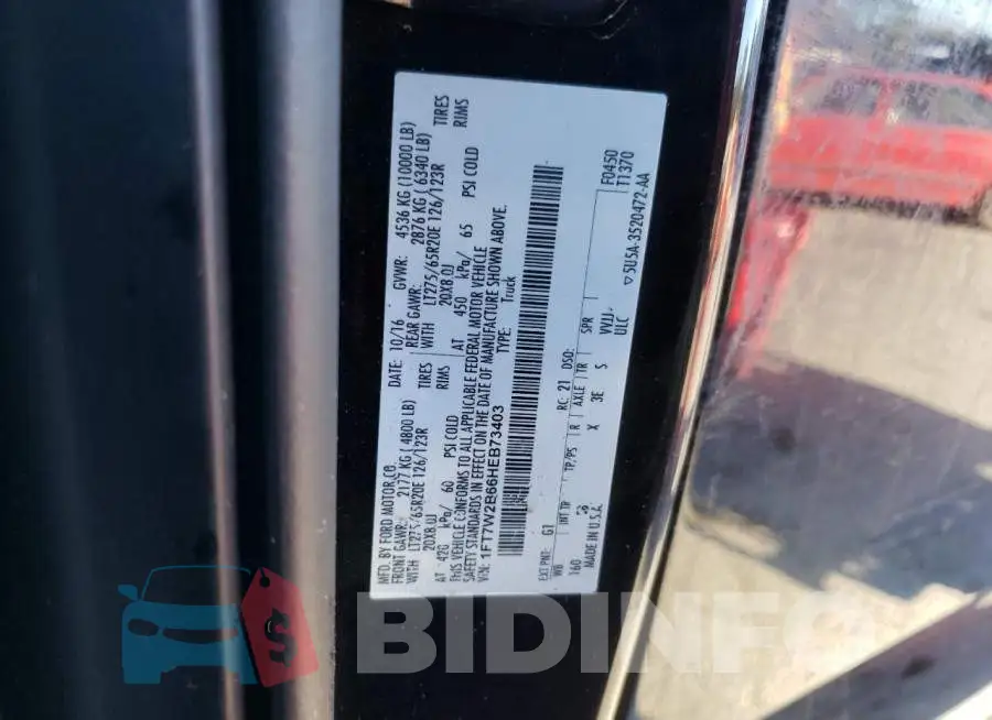 1FT7W2B66HEB73403 Photo# 12