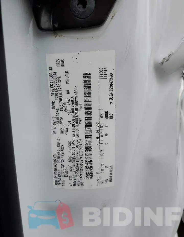 1FT8X3B62KEG36121 Photo# 12