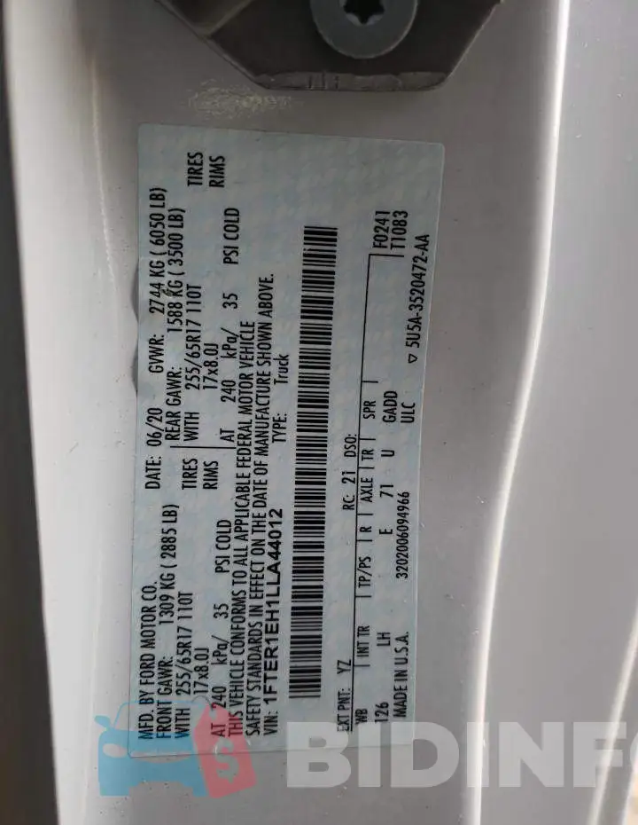 1FTER1EH1LLA44012 Photo# 13
