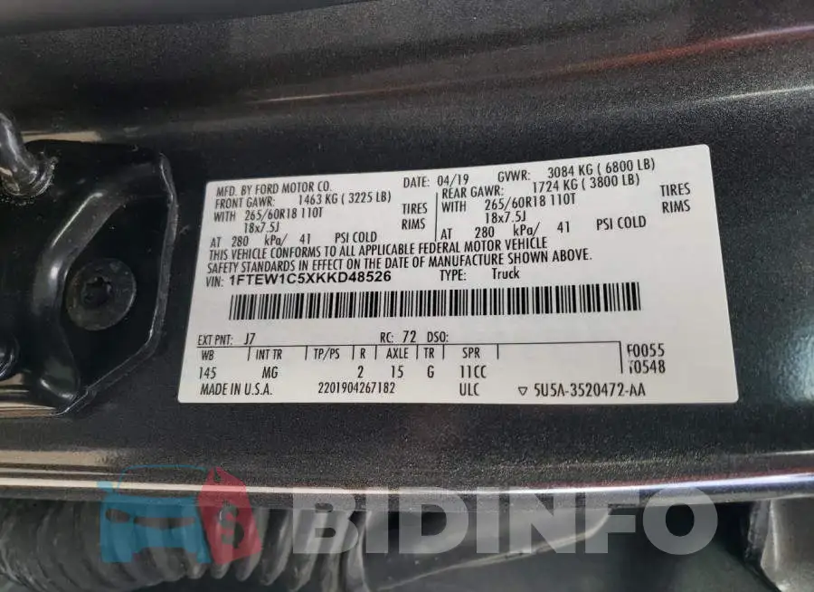 1FTEW1C5XKKD48526 Photo# 13
