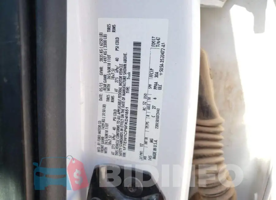1FTEW1CP9FKD41851 Photo# 10