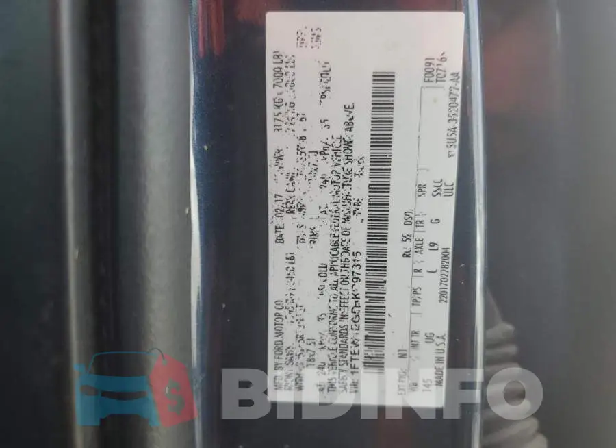 1FTEW1EG5HKC97315 Photo# 12