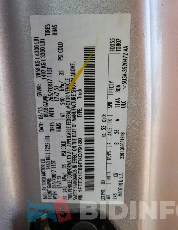 1FTEX1E89FKD79180 Photo# 13