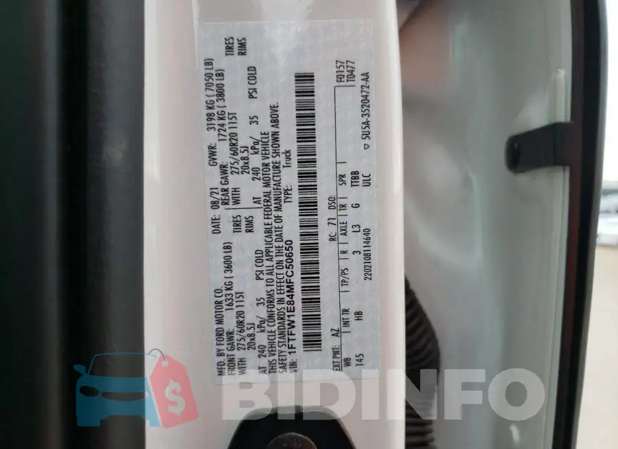 1FTFW1E84MFC50650 Photo# 12