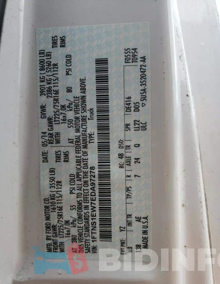 1FTNS1EW7EDA97278 Photo# 13