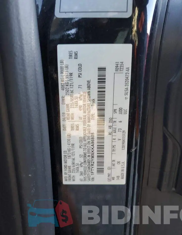 1FTYR2YMXKKA96805 Photo# 13