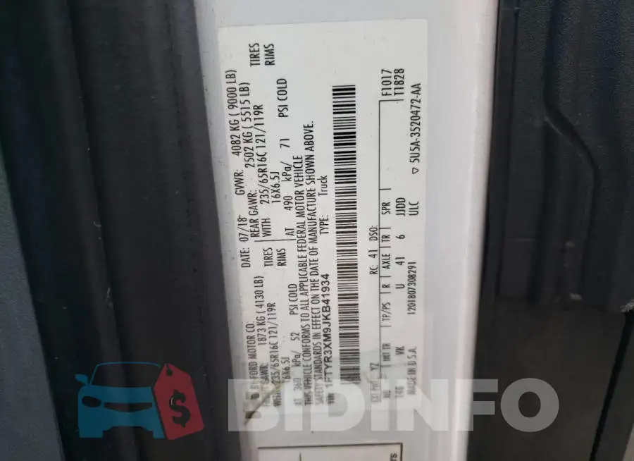 1FTYR3XM9JKB41934 Photo# 13