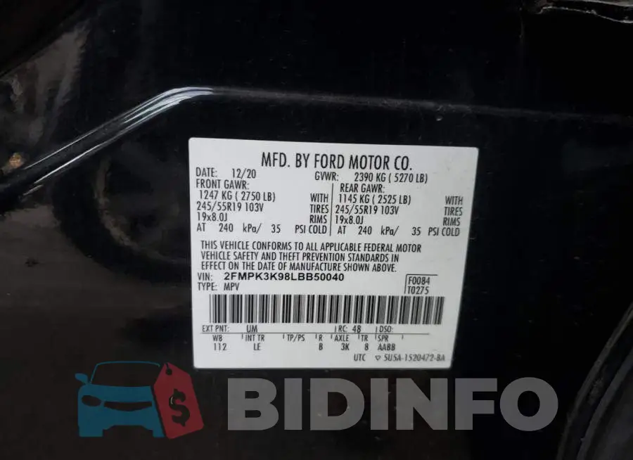 2FMPK3K98LBB50040 Photo# 14