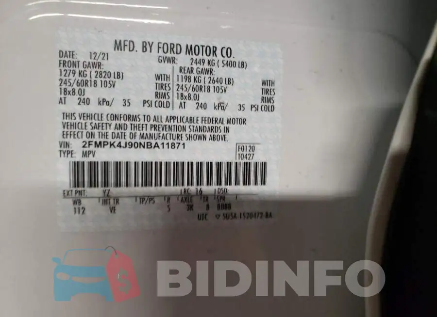 2FMPK4J90NBA11871 Photo# 13