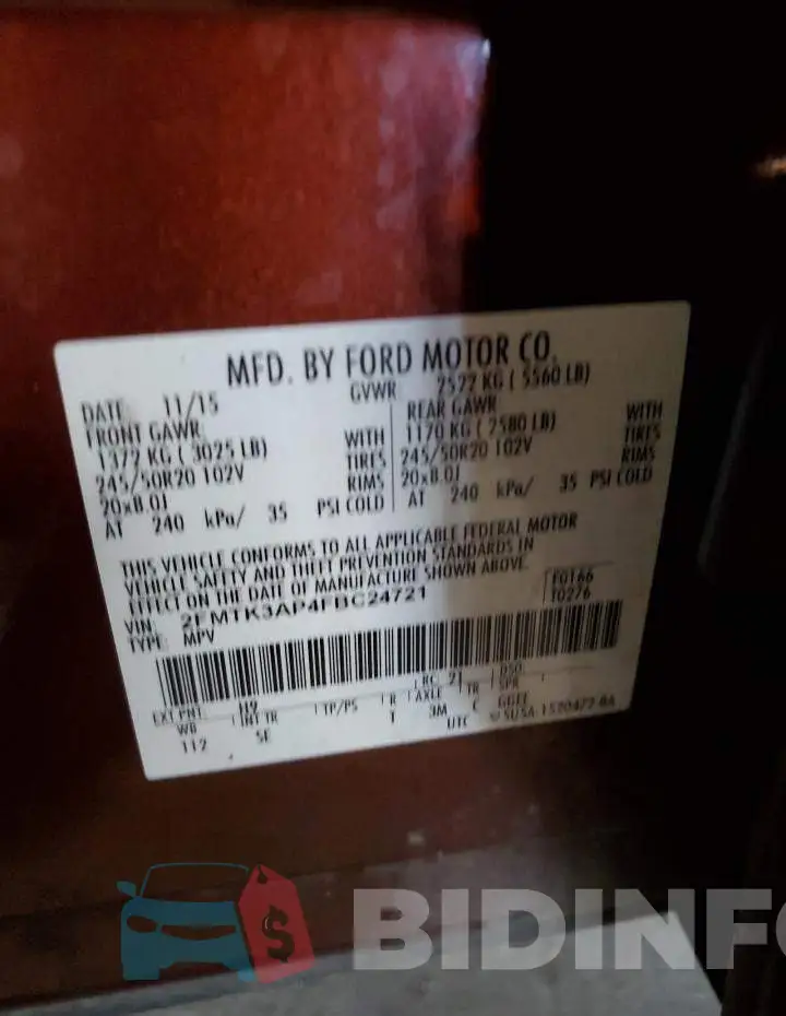 2FMTK3AP4FBC24721 Photo# 12