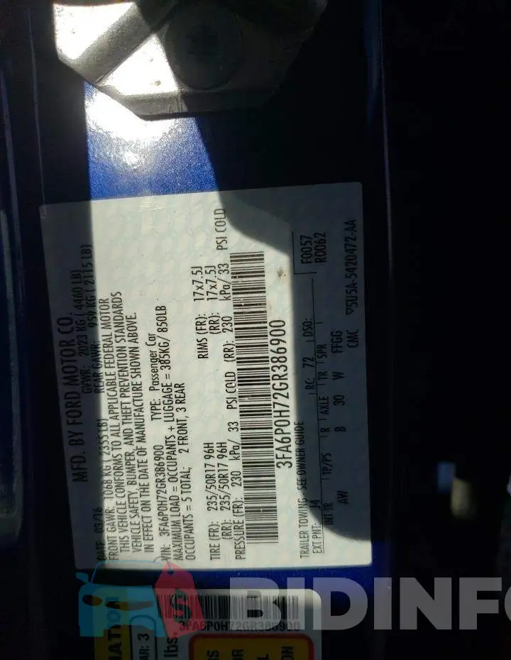 3FA6P0H72GR386900 Photo# 12