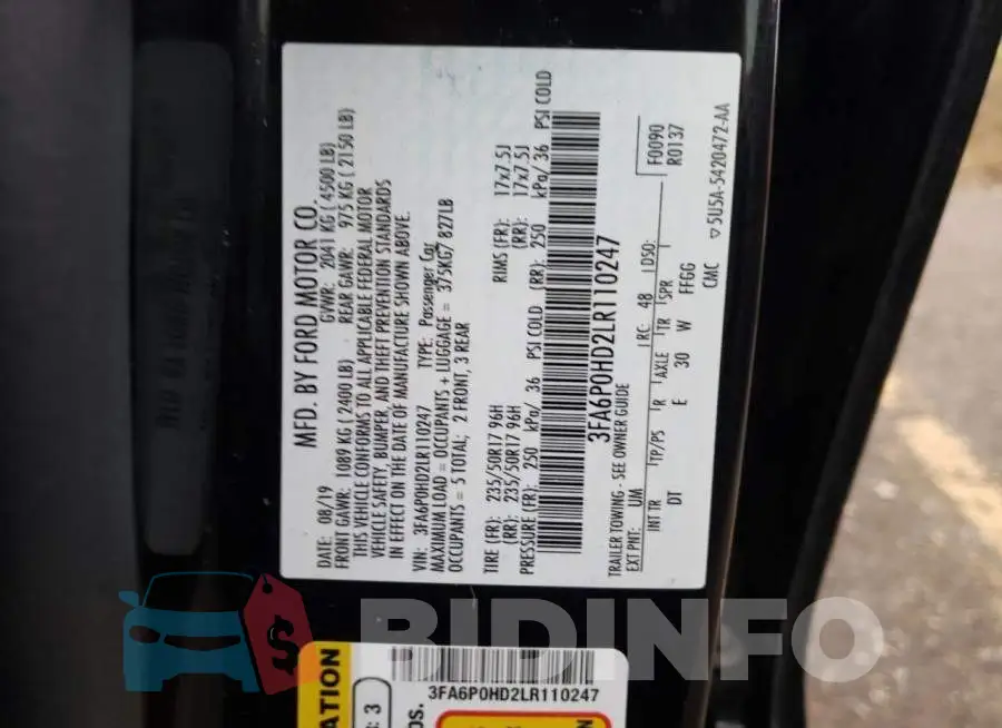 3FA6P0HD2LR110247 Photo# 13