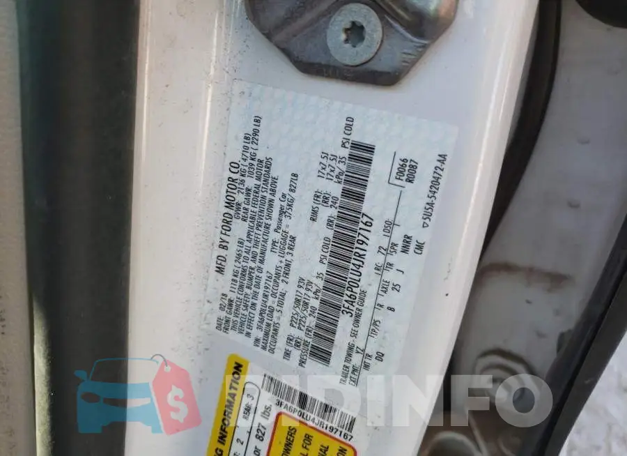 3FA6P0LU4JR197167 Photo# 13