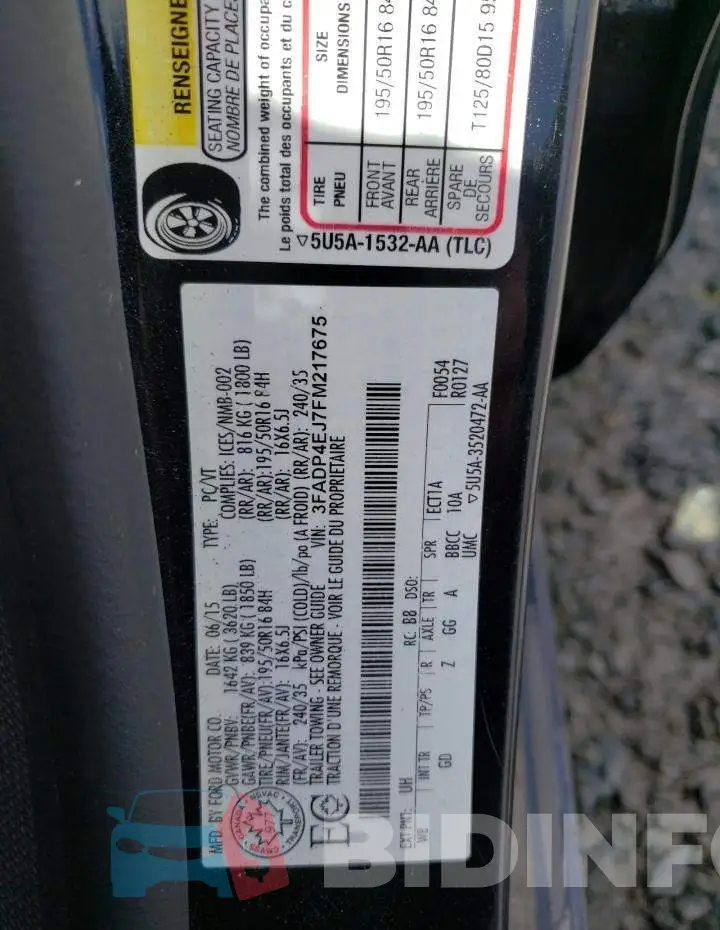 3FADP4EJ7FM217675 Photo# 10