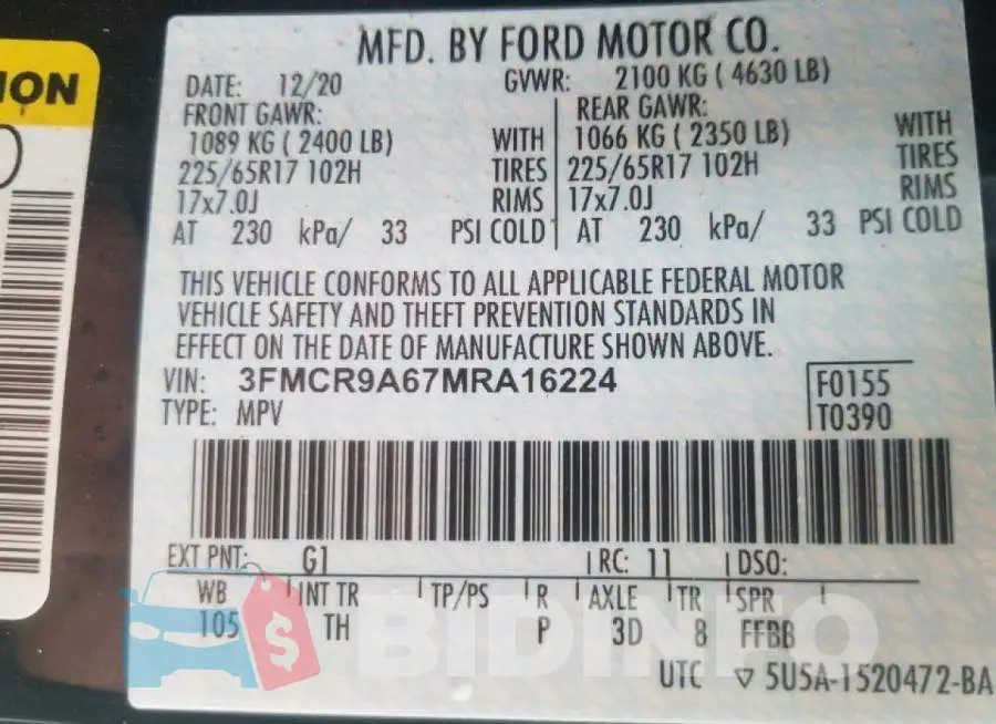 3FMCR9A67MRA16224 Photo# 14