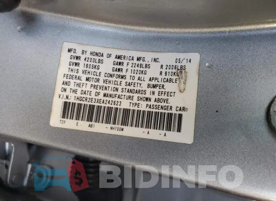 1HGCR2E3XEA242623 Photo# 13