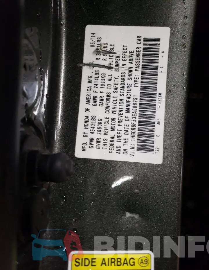 1HGCR6F53EA008251 Photo# 12