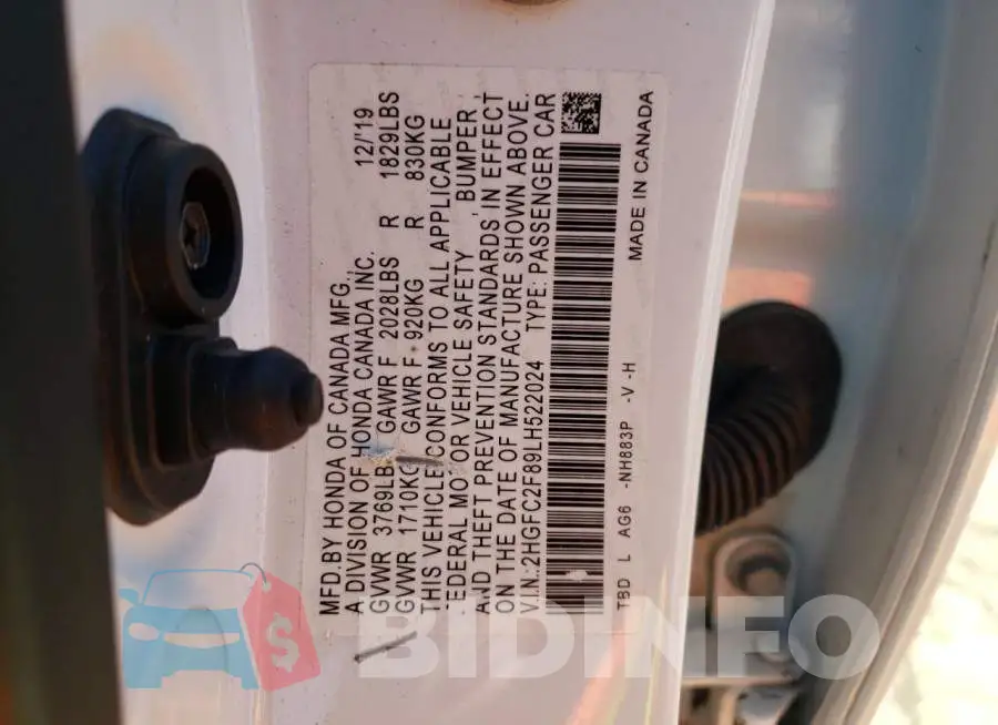 2HGFC2F89LH522024 Photo# 12