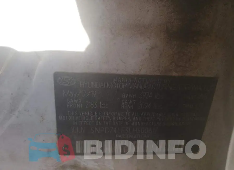 5NPD74LF3LH500617 Photo# 10