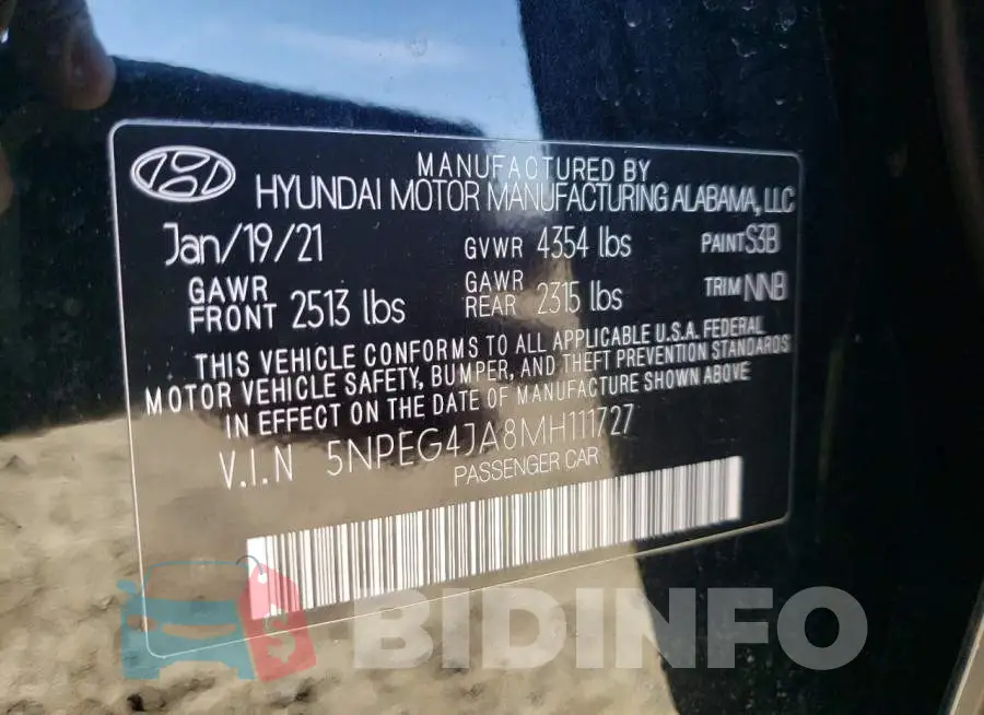 5NPEG4JA8MH111727 Photo# 13