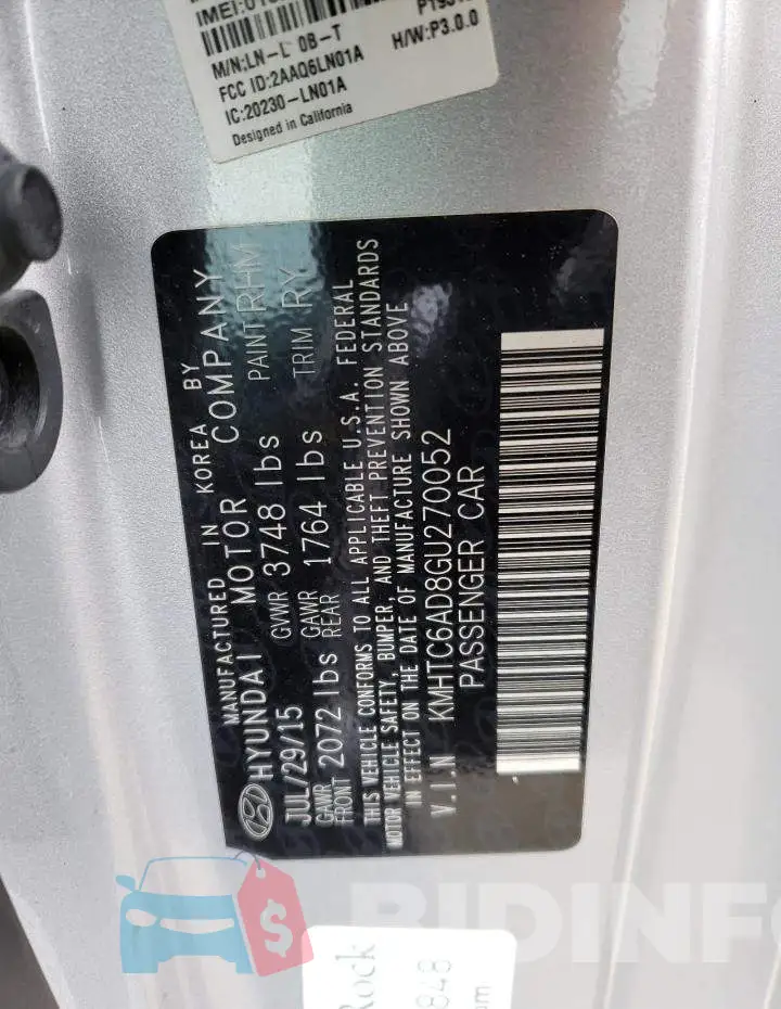 KMHTC6AD8GU270052 Photo# 12