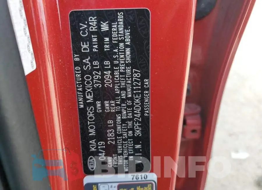 3KPF24AD0KE112787 Photo# 13