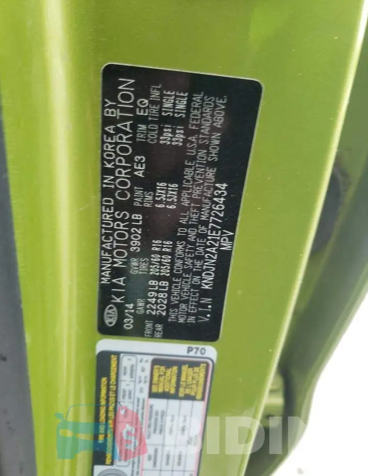 KNDJN2A21E7726434 Photo# 12