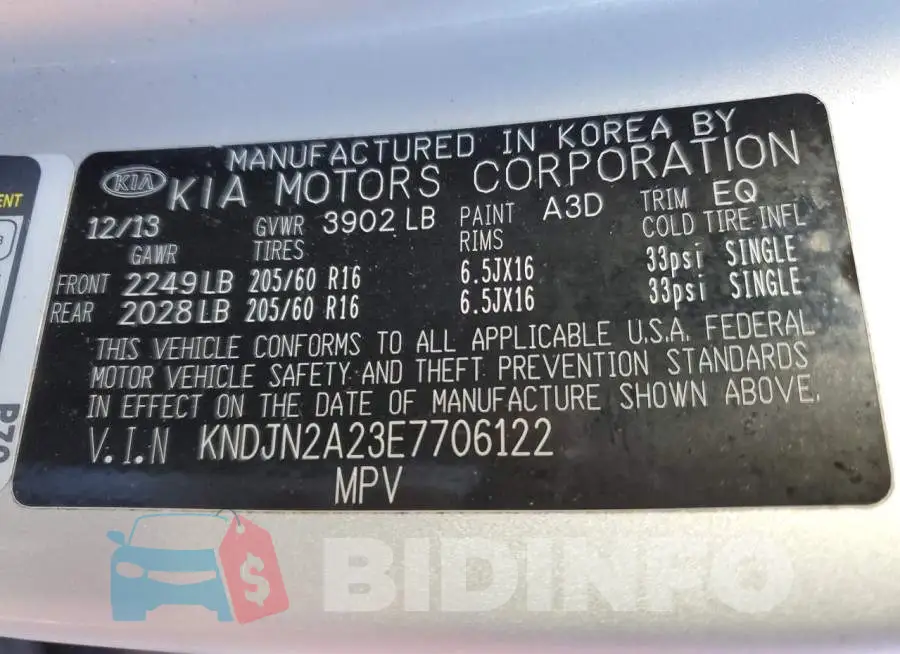 KNDJN2A23E7706122 Photo# 10