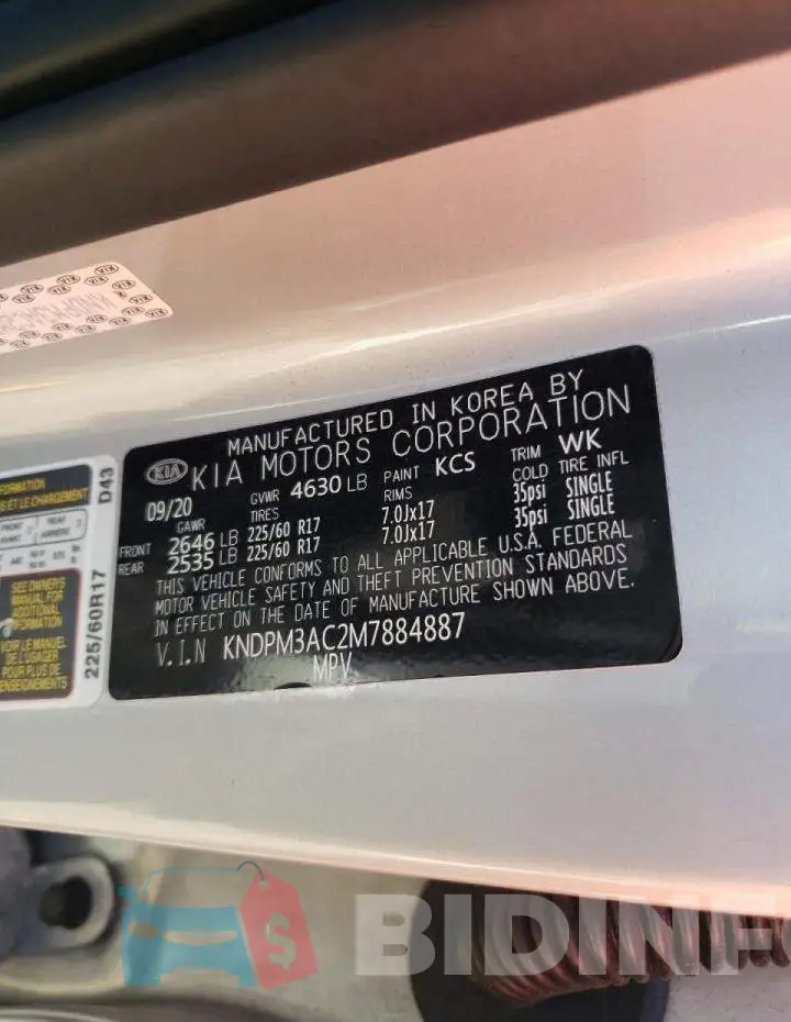 KNDPM3AC2M7884887 Photo# 10