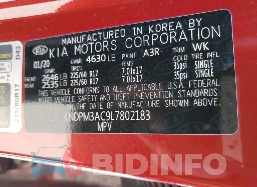 KNDPM3AC9L7802183 Photo# 13