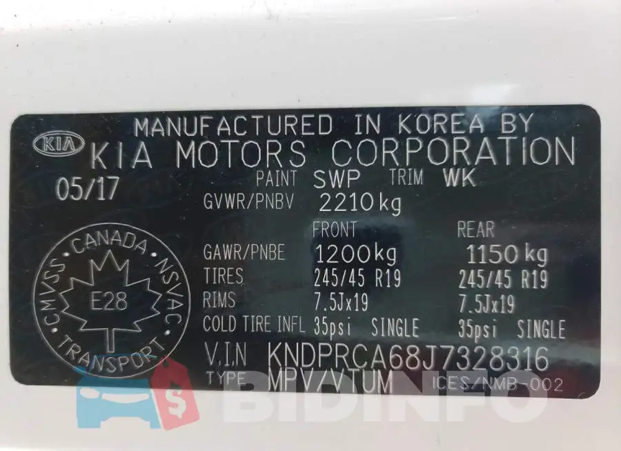 KNDPRCA68J7328316 Photo# 10