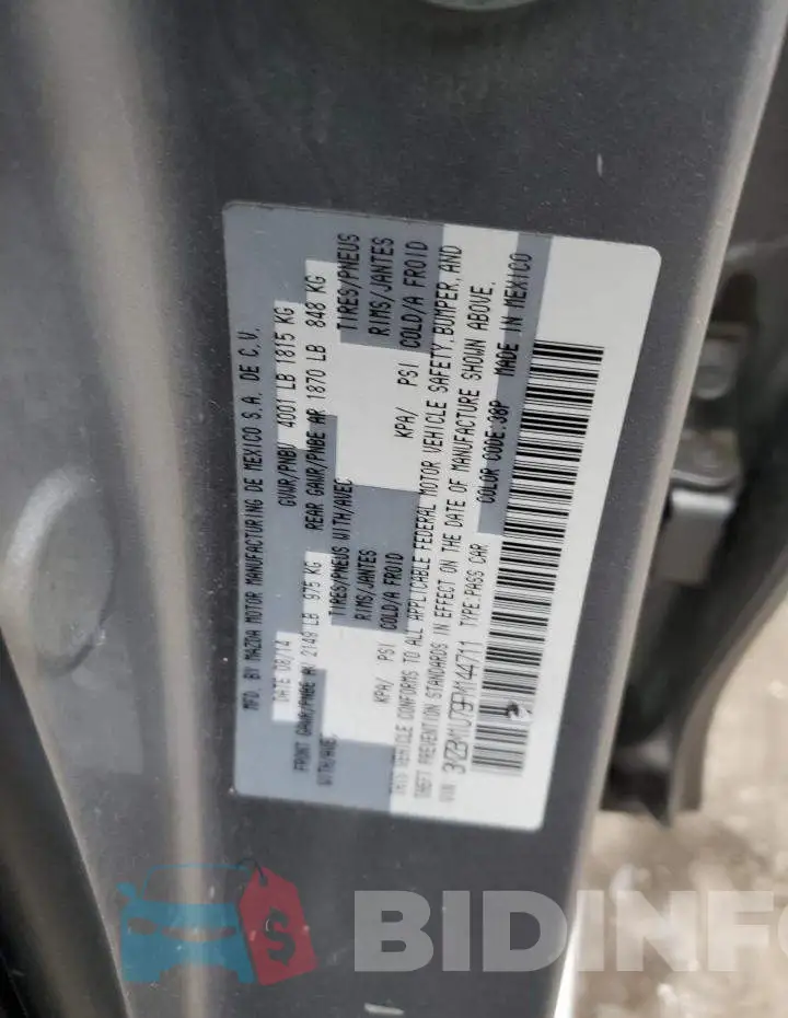 3MZBM1U79FM144711 Photo# 12