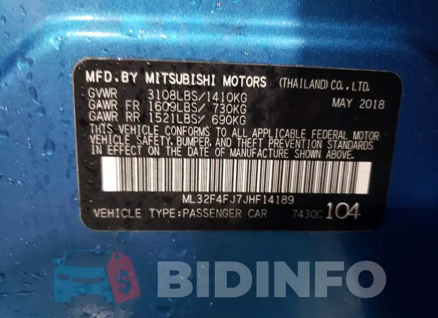ML32F4FJ7JHF14189 Photo# 12