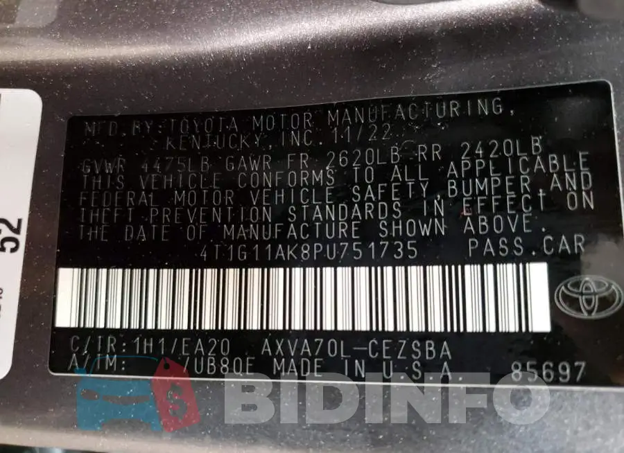 4T1G11AK8PU751735 Photo# 12