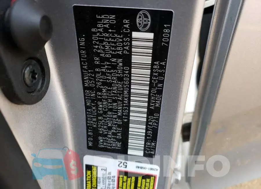 4T1G31AK8MU560340 Photo# 12