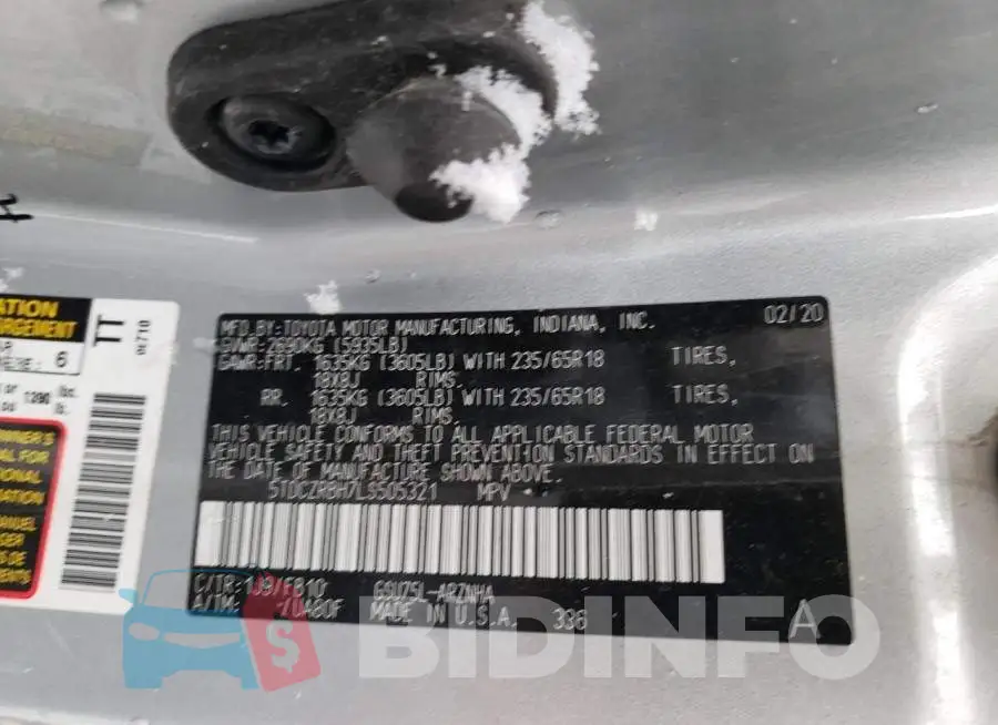 5TDCZRBH7LS505321 Photo# 13